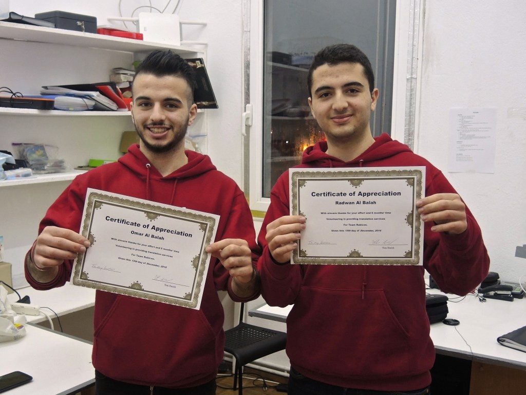 Teenage interpreters who volunteered in the clinic to help their community access care across a language barrier