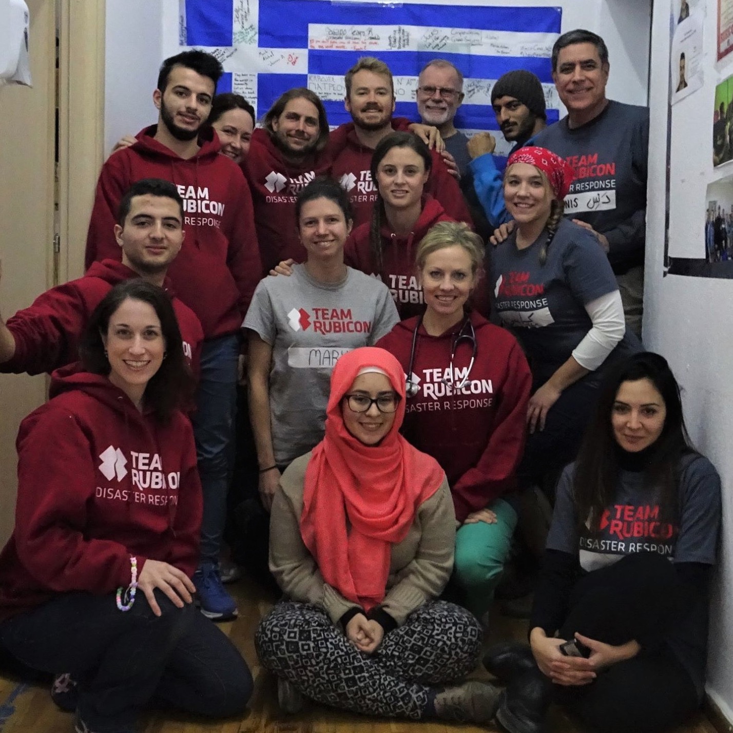 The medical team at the refugee camp clinic