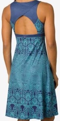 Stolen PrAna Holly blue print open back athletic dress