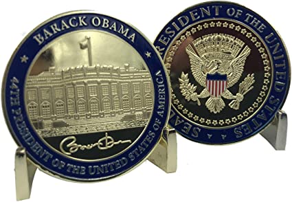Stolen military challenge coin given to Robert Miles Brodsky by President Barack Obama