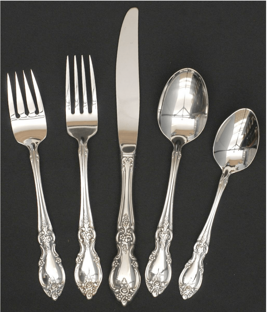 Stolen Antique vintage stainless steel flatware, collectable Oneida Louisiana pattern