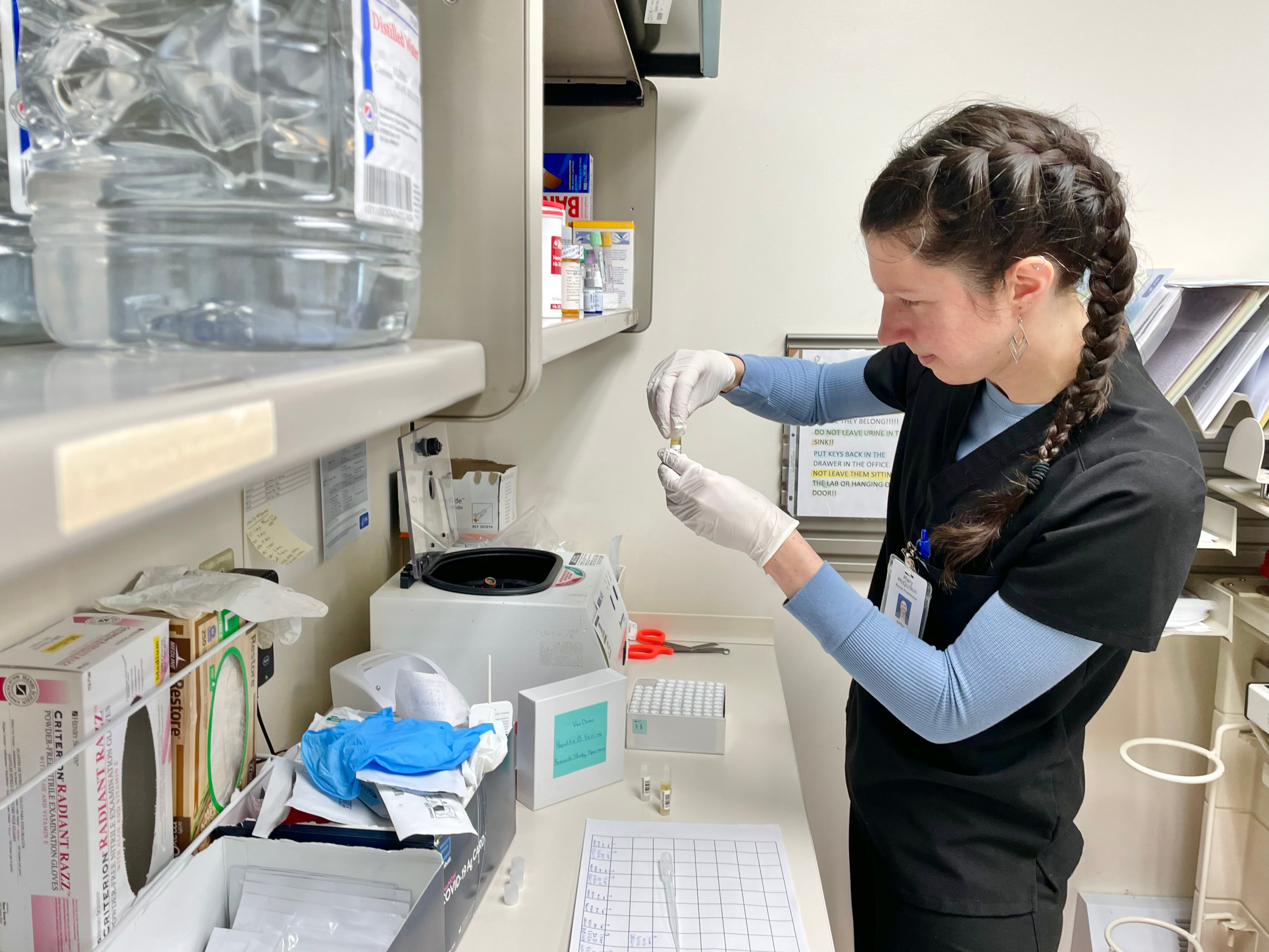 40-year follow-up of the hepatitis B vaccine: Mary McQuilkin, NP, MPH processing laboratory specimens for vaccine research in rural Western Alaska