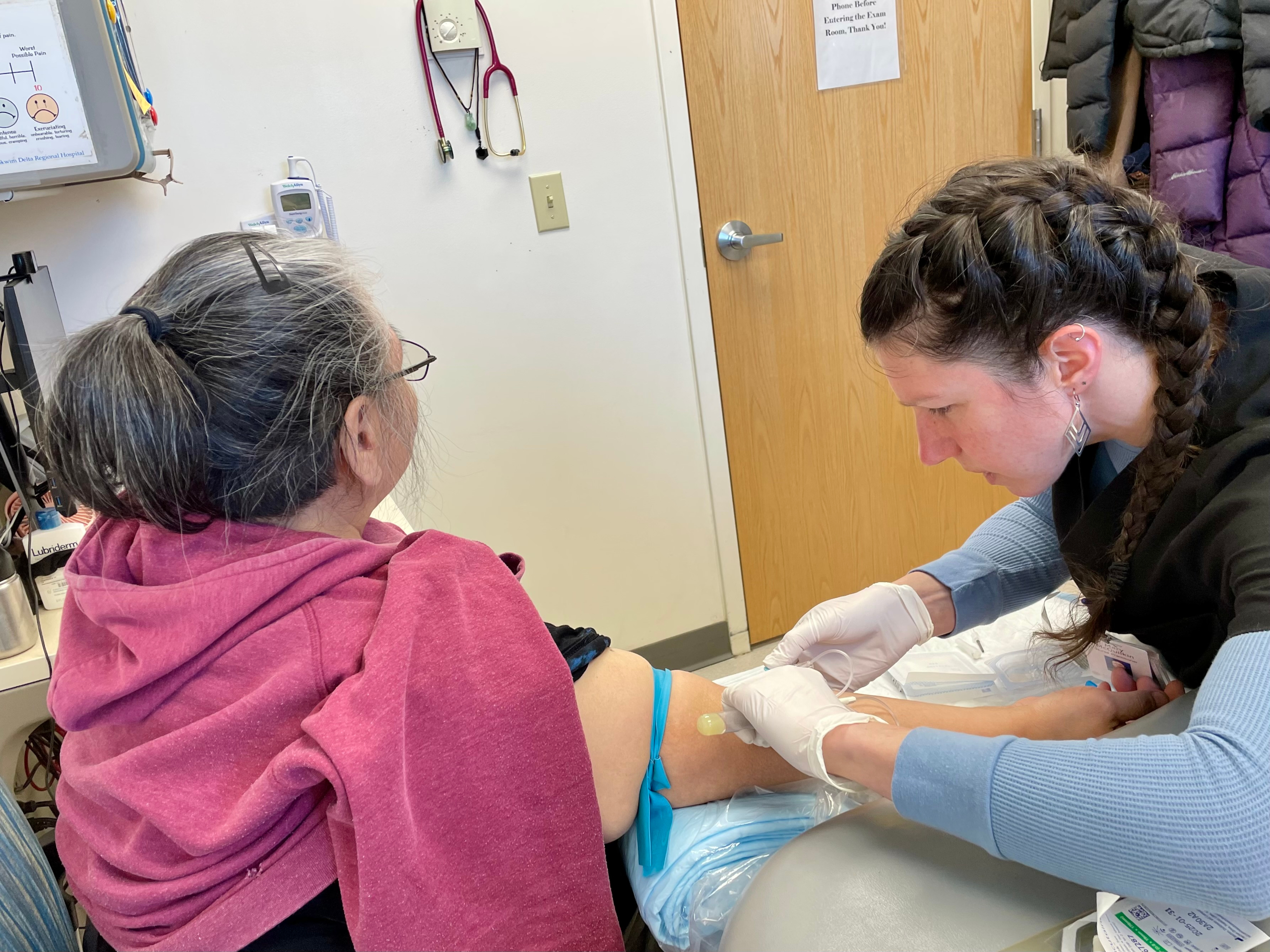 40-year follow-up of the hepatitis B vaccine: Mary McQuilkin, NP, MPH completing a vaccine study visit in rural Western Alaska
